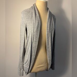 Light Gray Ribbed Cardigan